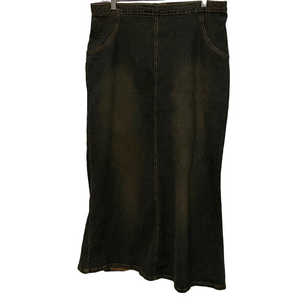 Vintage Bullet Denim Maxi Skirt Size 14